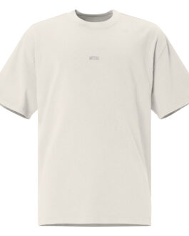 Oversized t-shirt (premium faded) – METAL – White embroidery.